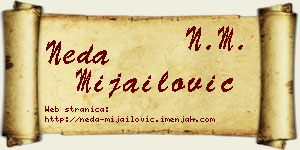 Neda Mijailović vizit kartica